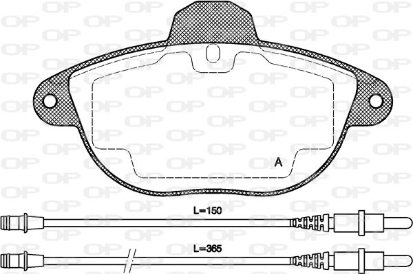 OPEN PARTS Bremžu uzliku kompl., Disku bremzes BPA0608.04